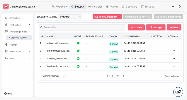 RAG cognitive search
